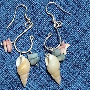 Silver Earrings with Sea Shells